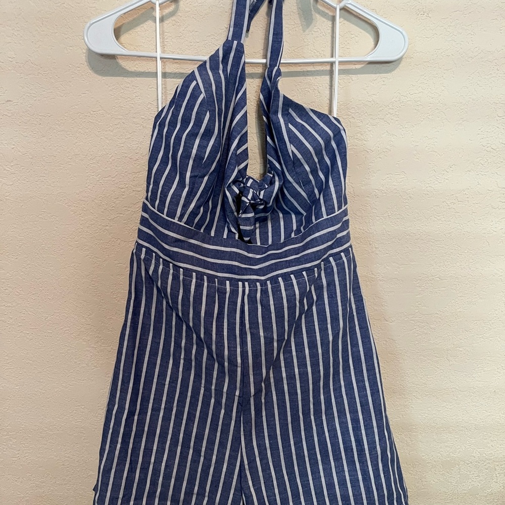 NWT Striped Blue Women’s Romper